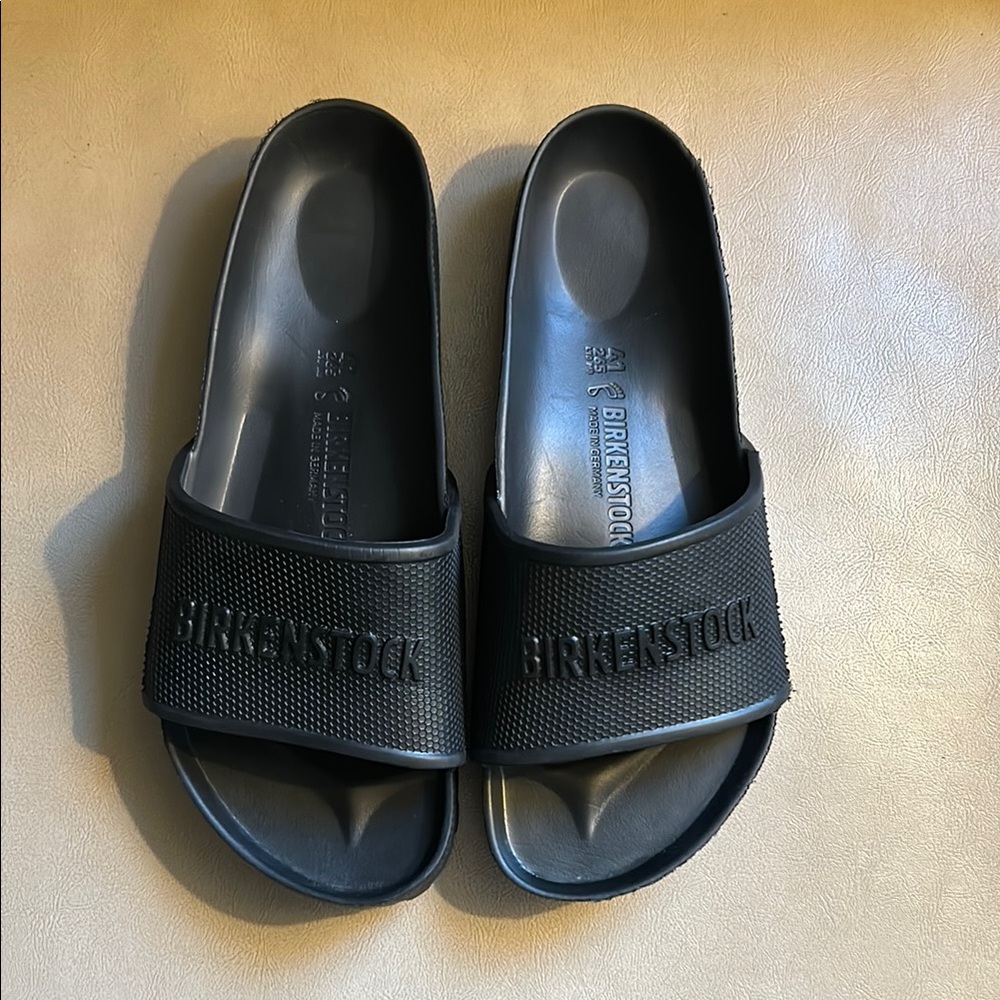 NWOB Birkenstock “Barbados” Black Slide Sandals - EU Size 41/US 10-10.5